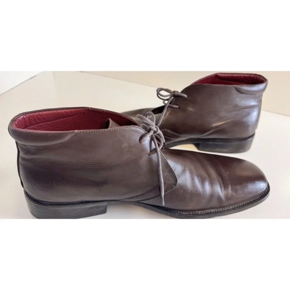 Bachrach Leather Chukka Boots Brown Lace Up Ankle Dress Shoes‎ 14 Preppy 48-05